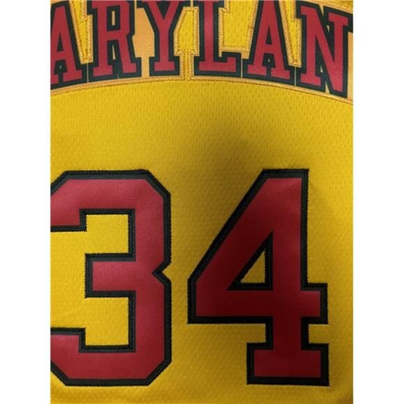 NWT Len Bias #34 Maryland Terrapins Throwback Basketball Jersey Gold - Picture 5 of 5